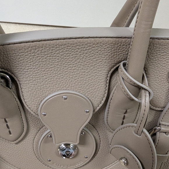 NWT Ralph Lauren Collection Ricky 33, Pebbled Taupe - Picture 6 of 10
